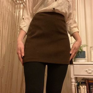 Brown mini skirt